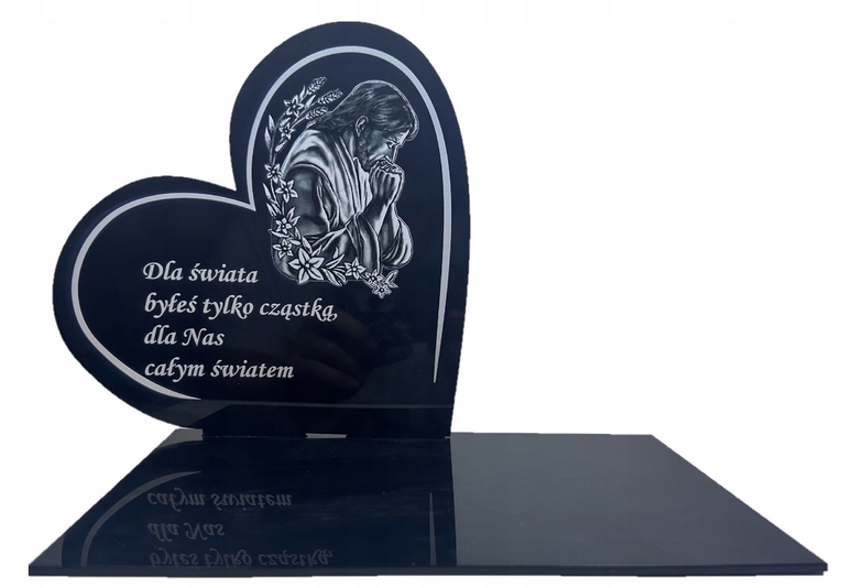 Veľká podložka pod sviečku s personalizáciou a srdcom